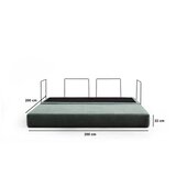 Atelier Del Sofa Dvosed Via Con, 200x100x 80 cm, Svijetlosiva | Eponuda.ba