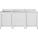  Komercijalni kuhinjski ormarić za sudoper 180x60x96 cm čelični | shoptok.hr