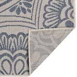 Furnova Zunanja preproga ploščato tkanje 140x200 cm modri vzorec, (21930602) | Shoptok.si