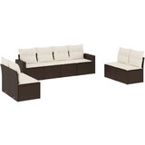  The Living Store Vrtna sedežna garnitura 8-delna z blazinami rjav poli ratan - Vrtna Sedežna Garniture, (21450994) | Shoptok.si