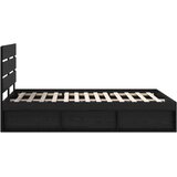  Krevetna konstrukcija Crna 140 x 200 cm Čvrsto borovo drvo | shoptok.hr