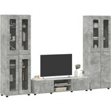  Set TV komoda s ladicama Betonski sivi Konstruirano drvo | shoptok.hr
