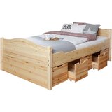 MID.YOU Postelja S Predalom Leni, 140x200, Bor, Masivno | Shoptok.si