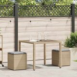Maison Chic Vrtni stolčki - Vrtni stoli z blazinami 2 kosa Bež 40x40x43 cm poli ratan JS1090, (21877322) | Shoptok.si
