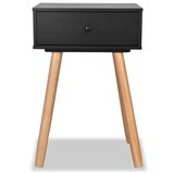  Noćni Ormarići 2 kom Masivna Borovina 40x30x61 cm Crni | Eponuda.ba