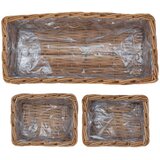  Saksija košarica s pohranom 3 pcs Smeđa Kubu Ratan - Smeđa | shoptok.hr