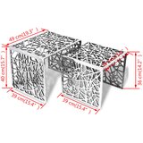  Dvodijelni Bočni Stolići Aluminijski Srebrna boja | shoptok.hr
