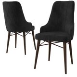 Hanah home set 2 stolice neta black brown Cene