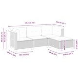  4-dijelni set vrtnih sofa od poliratana s jastucima crni | shoptok.hr