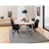 Actona Okrogla raztegljiva jedilna miza z mizno ploščo v hrastovem dekorju ø 120 cm A-Line – | Shoptok.si
