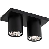 QAZQA Moderni stropni reflektor črn 2-light - Tubo Cene