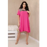 Kesi Dress with animal motif pink