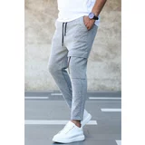 Madmext Gray Men's Tracksuit With Pocket 4834