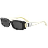 Dior 30Montaigne S14I Black Rectangular Sunglasses ONE SIZE (54) Črna/Siva Cene