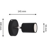  LED zidna reflektorska svetiljka TUNE 1xGU10/4,8W/230V crna | Eponuda.com