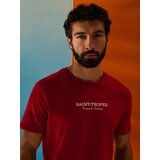 Sinsay Pamučna majica s natpisom Saint-Tropez | shoptok.hr