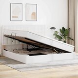  Krevet s od storage Čista bijela 200 x 200 cm Lažna koža | shoptok.hr