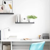  Plutajuća zidna polica visoki sjaj siva 60 x 23,5 x 3,8 cm MDF | shoptok.hr