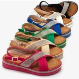 Resti Black women's eco-suede sandals with zircons Trikys | shoptok.hr
