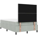 Box Spring Krevet s Madracem i Klupom Svjetlosiva 120x200 cm Velvet | shoptok.hr