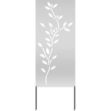  Privatnost u vrtu Cvjetni Srebrno 50 x 140 cm Pocinčani čelik | shoptok.hr