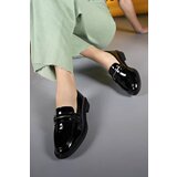 Riccon Esvaqua Women's Loafer 0012102 Black Wrinkled Patent Leather cene