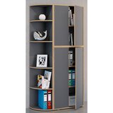 Livetastic KOTNI REGAL 33/183/33 cm antracit, medeni hrast | Shoptok.si