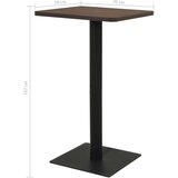 vidaXL Bistro miza temno pepelnata 70x70x107 cm | Shoptok.si