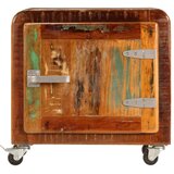  Noćni ormarić od masivnog obnovljenog drva 50 x 30 x 50 cm | shoptok.hr
