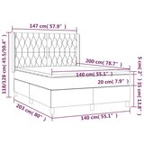 Box spring postelja z vzmetnico LED temno siva 140x200 cm blago, (20725423) | Shoptok.si
