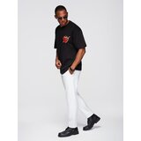 Ombre Men's cotton T-shirt with jewelry applique on chest - black | Shoptok.si