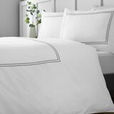 Catherine Lansfield Bela 3-delna satenasta posteljnina za zakonsko posteljo 200x200 cm So Soft Mono Satin Stitch – | Shoptok.si