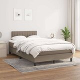  Box spring postelja z vzmetnico taupe 120x200 cm blago, (20895512) Cene