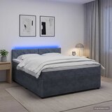  Boxspring krevet s madracem Tamnosiva 140 x 200 cm Baršun 144 x 200 x 100.5 cm | Shoptok.si
