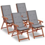  Blazine za vrtne stole 4 kosi sive 120x50x3 cm blago, (20623543) | Shoptok.si