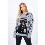 Kesi Christmas sweater with a snowman gray Cijene