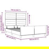  Postelja Modra 160x200 cm Tkanina, (22049554) | Shoptok.si