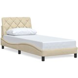 Maison Chic Postelja za odrasle - Posteljni Okvir brez vzmetnice krem 90x190 cm tkanina, (22082285) | Shoptok.si