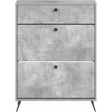  Ormar za cipele BREDA 78 x 24 x 103 cm Konstruirano drvo - Betonska siva | shoptok.hr