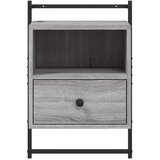  Noćni ormarići zidni 2 kom boja hrasta 40 x 30 x 61 cm drveni Siva | Shoptok.si