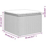  5-dijelni vrtni set sofa s jastucima bež od poliratana | shoptok.hr
