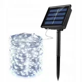 Solarne novoletne lučke veriga 200 LED hladno bela 20m 8 funkcij, (20404460)