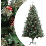 vidaXL božićno drvce sa šiškama zeleno 195 cm PVC i PE Cijene