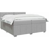  Boxspring krevet s madracem Svjetlosiva 200 x 200 cm Tkanina | shoptok.hr