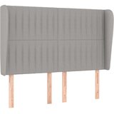  Uzglavlje s ušima svjetlosivo 147x23x118/128 cm od tkanine | shoptok.hr