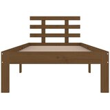  Posteljni okvir medeno rjav iz trdnega lesa 100x200 cm, (20643343) | Shoptok.si
