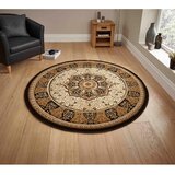 Think Rugs Crni/bež okrugao tepih ø 150 cm Heritage – | shoptok.hr