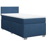 vidaXL Box spring postelja z vzmetnico modra 90x190 cm blago, (21291707) Cene