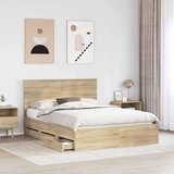  Konstrukcija postelje s predalom Sonoma hrast 150 x 200 cm, (5000121187) | Shoptok.si