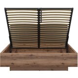 MID.YOU postelja 160 cm x 200 cm , leseni material črna, barve hrasta | Shoptok.si